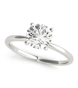 2.00 Certified VVS1/D Solitaire Moissanite Wedding Engagement Ring 8mm Size 7 - Picture 1 of 8