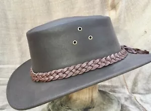 Bufalo Leather Hatband for all hats Australian made adjustable classy HAT EXTRA - Picture 1 of 4
