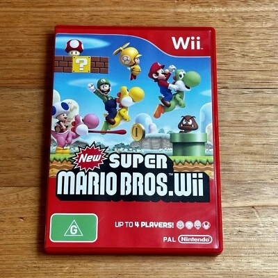 New Super Mario Bros Nintendo Wii Game PAL 2009 Complete W/ Manual & Tested - Image 1 of 4