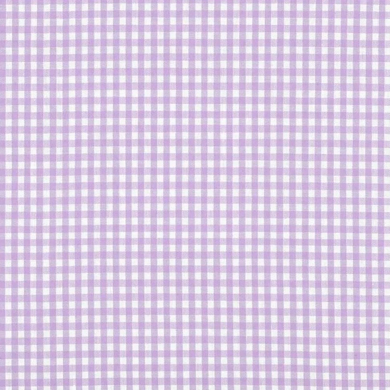 Lavanda Guinga Cuadros 1/8” Pulgada Tela Poli Algodón 60” Ancho Sin Elástico Foto 1 de 1