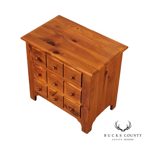 Ethan Allen Pine Apothecary Style Chest Nightstand Cover
