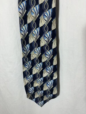 ALEXANDER LLOYD МУЖСКОЙ ГАЛСТУК ТЕМНО-СИНИЙ БЕЖЕВЫЙ BB7 - Изображение 1 из 3