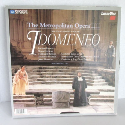PIONEER ARTISTS METROPOLITAN OPERA MOZART IDOMENEO LASERDISC 2 DISC BOXSET GUC - Image 1 of 3