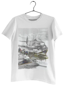 Supermarine Spitfire Battle of Britain Jagdflugzeug WWII Herren Damen T-Shirt - Bild 1 von 7