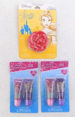 Лот из 3 ~ Disney ~ ароматизированный блеск для губ ~ клубника и виноград ~ новый/запечатанный - Изображение 1 из 4