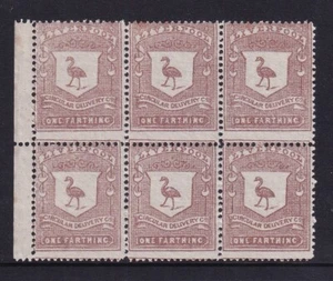 QV LIVERPOOL CIRCULAR DELIVERY STAMPS 1/4d SGCD23 A FINE BLOCK OF 6 SCARCE MINT - Picture 1 of 1