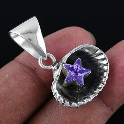 Star Blue Tanzanite Gemstone Handmade Pendant.925 Sterling Silver Star Pendant. - Image 1 of 3