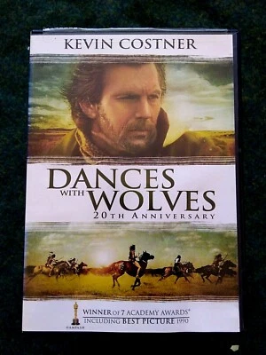 KEVIN COSTNER  DANCES WITH WOLVES – 20TH ANNIVERSARY -DVD  R-1, LIKE NEW  - Image 1 of 2