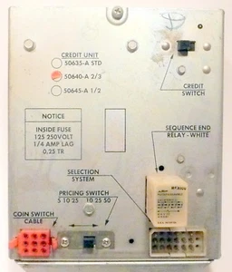 ROCK-OLA JUKEBOX 461 / 463 / 464 /468: CRÉDITO 50640-A 2/3 o 50635-A STD funcionando - Imagen 1 de 2