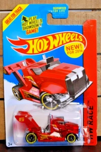 HOT WHEELS 1/64 DIECAST CAR RIG STORM TRACTOR TRAILER JET TRUCK RED ©2013 ISSUE - Picture 1 of 1