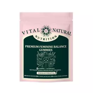 Feminine Balance Gummies for Women’s Vital Health - Hawaiian Pineapple Extract - Picture 1 of 9