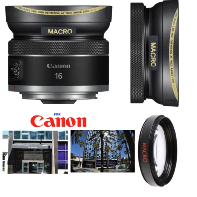 HD4 32K WIDE ANGLE LENS + MACRO LENS FOR Canon RF 16mm f/2.8 STM Lens - Image 1 of 4