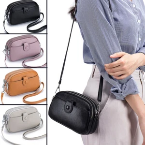 Bolso de hombro de cuero real para mujer de EE. UU. Bandolera Cartera para teléfono Bolso de hombro - Imagen 1 de 23