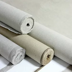 Tela Pittura Vuota Misto Lino Fine Alta Qualità Forniture Arte Materiali Artigianato - Foto 1 di 8