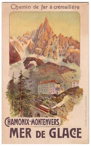 Chamonix-Montenvers Mer de Glace 1920s panorama - Imagen 1 de 2