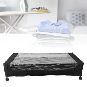 Under Bed Storage Container Clear Lid Dustproof Large Capacity Under Bed Rolling - Picture 1 of 22