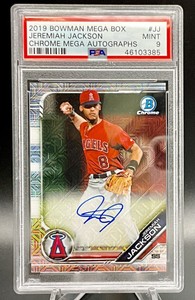 JEREMIAH JACKSON 2019 Bowman Chrome Mega Box Autograph PSA 9
