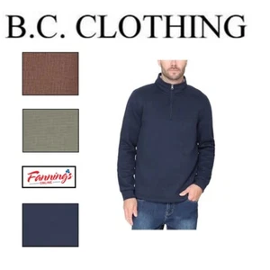 BC Clothing Men’s Fleece Lined 1/4 Quarter Zip Pullover Top | J32 - Picture 1 of 37
