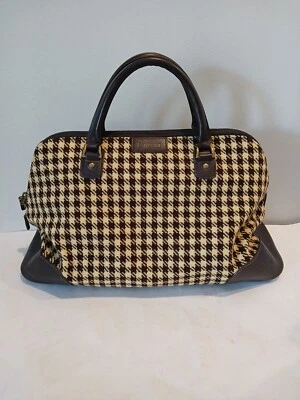 Bolsa satchel Hartmann de transporte lã nylon couro transporte viagem durante a noite 17"" - Imagem 1 de 4