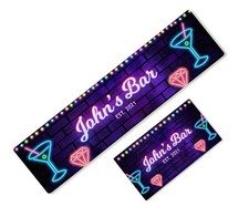 Personalised Bar Runner Any Text Beer Mat Ideal Home Pub Cafe Occasion 73
