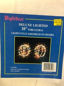 Weihnachten Rightbest Deluxe beleuchtet 10" Draht Global 2 pro Box mal 3 NEU #2766 - Bild 1 von 2