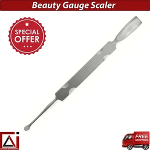 Beauty Gauge Scaler Manicure Nail Cuticle Pusher Cuticle Tools Double Sided CE - Picture 1 of 5