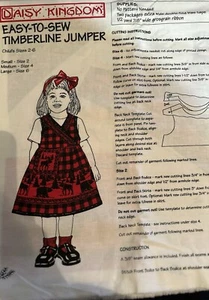 Daisy Kingdom Timberline Jumper Panel Kit Child Sizes 2-6 Cut And Sew - Picture 1 of 1
