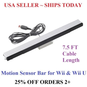 Wired Infrared Sensor Bar for Nintendo Wii Wii U Remote USA Seller  - Picture 1 of 3