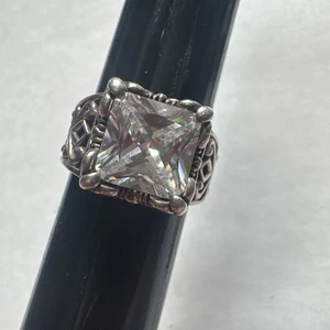 Silpada 925 Sterling Silver Uptown Cubic SIZE 9 CZ Filigree Ring - Picture 1 of 6