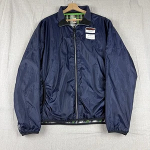 VTG G-STAR RAW Jacket 2XL Plaid And Navy Blue Reversible Lightweight Jacket - Picture 1 of 16