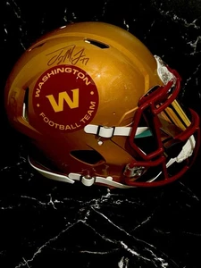 TERRY MCLAURIN SIGNED WASHINGTON FLASH SPEED AUTHENTIC HELMET BECKETT - Picture 1 of 2