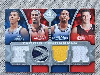NICK YOUNG JASON SMITH CRITTENTON 2009-10 SP GAME USED FABRIC FOURSOMES GU /199 - Image 1 of 2
