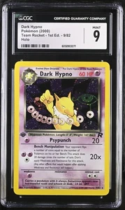 CGC 9 MINT Dark Hypno Team Rocket 1st Edition 9/82 Holo Pokemon Card psa - Picture 1 of 2