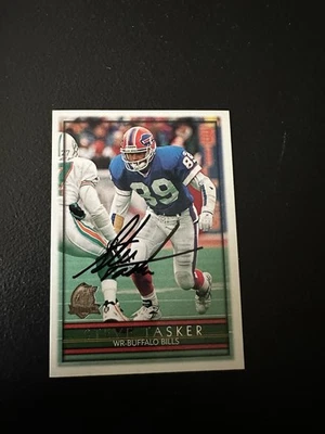 1996 Topps #404 Steve Tasker On Card Autograph Buffalo Bills Pro Bowl Signed Coa - Image 1 of 2