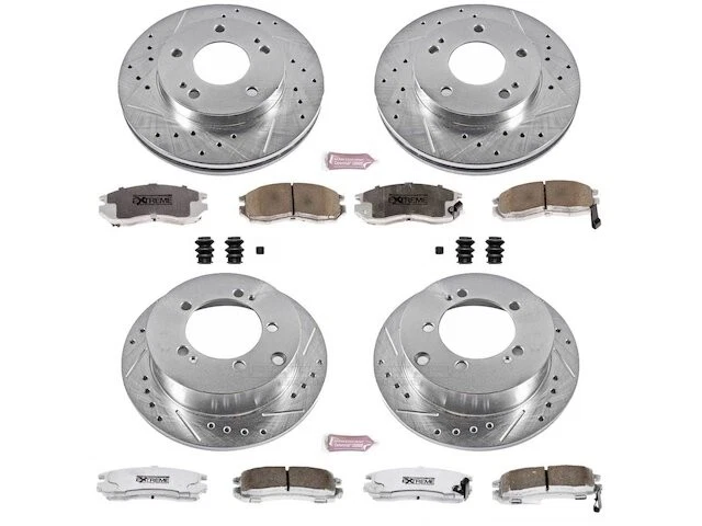 Kit de pastilha de freio dianteiro e traseiro e rotor para 1994-1999 Mitsubishi Eclipse RP574SJ - Imagem 1 de 1