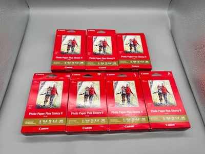 Lote de papel fotográfico jato de tinta 7 - 4” X 6” Canon Plus Glossy II PP-301 (700 folhas) - Imagem 1 de 4