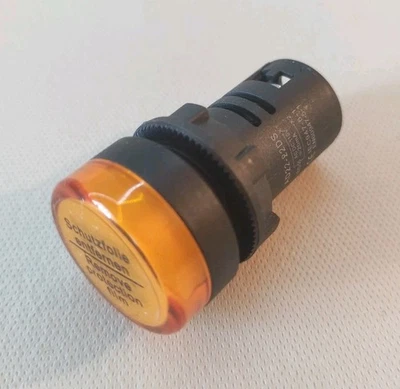 Luz piloto LED amarilla 22mm 110V. AC/DC Foto 1 de 4