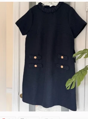 Tuckernuck Navy Tweed Jackie Dress Old Money Preppy Classic Timeless - Изображение 1 из 4
