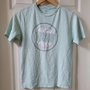 Vans Shirt Boys Medium, Green White Skater Skateboarding Kid - Picture 1 of 6
