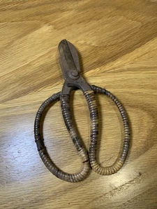 Tijeras de podar bonsái vintage con mango de mimbre envoltura Japón - Imagen 1 de 12