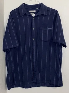 GUESS U.S.A Los Angeles Men's Blue Button Up Short Sleeve Shirt Oversized XXL - Picture 1 of 5