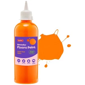 Kadink Washable Fluoro Poster Paint 500mL Orange - Picture 1 of 2