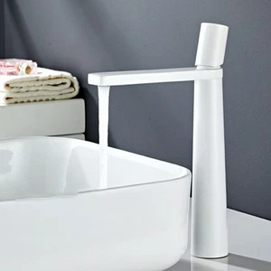 Effortless Operation White Brass Sink Mixer Tap for Bathroom Renovation - Picture 1 of 8