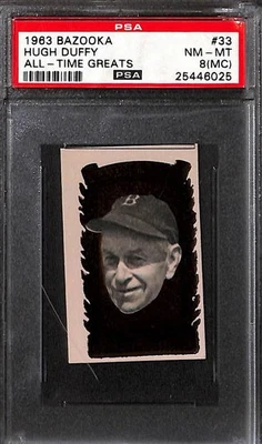 1963 Bazooka All-Time Greats No33 HUGH DUFFY PSA 8 ПОЧТИ КАК НОВАЯ 25446025  - Изображение 1 из 3