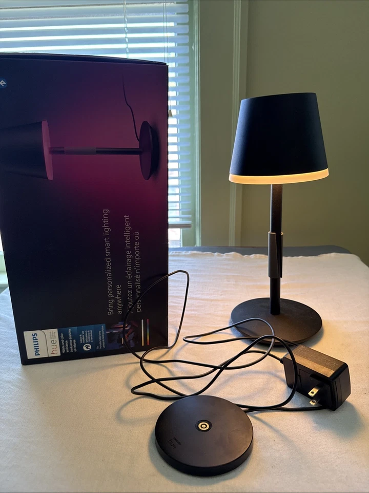 Philips Hue Go Portable Rechargeable Table Lamp 13.78" (576454) - Black - Image 1 of 4