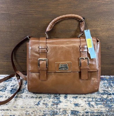 Antonio Melani Crossbody Brown Leather Purse Wenda NWT Handbag - Image 1 of 4
