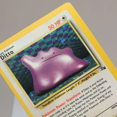Pokemon TCG - Ditto 3/62 Fossil Holo Rare  WOTC 1999 - MP Indent - Image 1 of 4