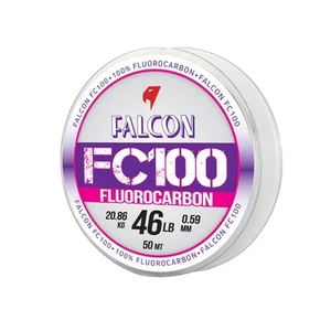 Filo Falcon FC100 Fluorocarbon 50mt Traina Terminale Shock Leader Barca New 2025 - Foto 1 di 1