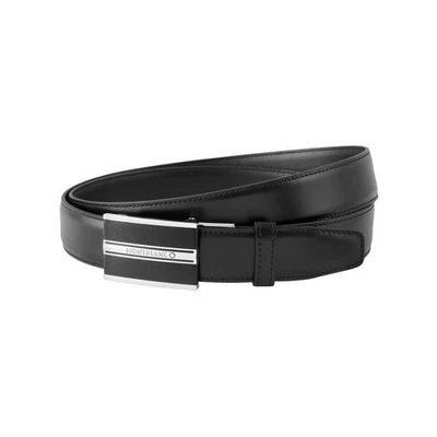 Montblanc Black Men Leather Belt 141101390 - Image 1 of 3
