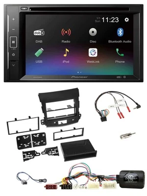 Pioneer Bluetooth Lenkrad USB 2DIN DAB DVD Autoradio für Mitsubishi Outlander 20 - Bild 1 von 4